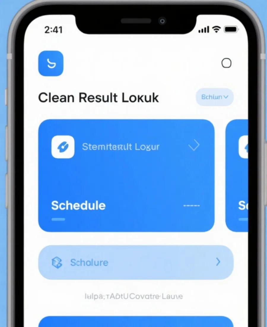 移动端开奖查询界面示意图