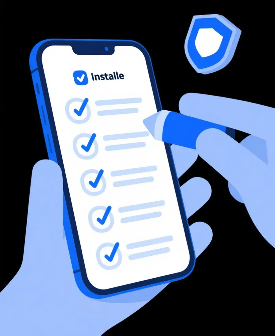 App安装前安全检查清单示意图